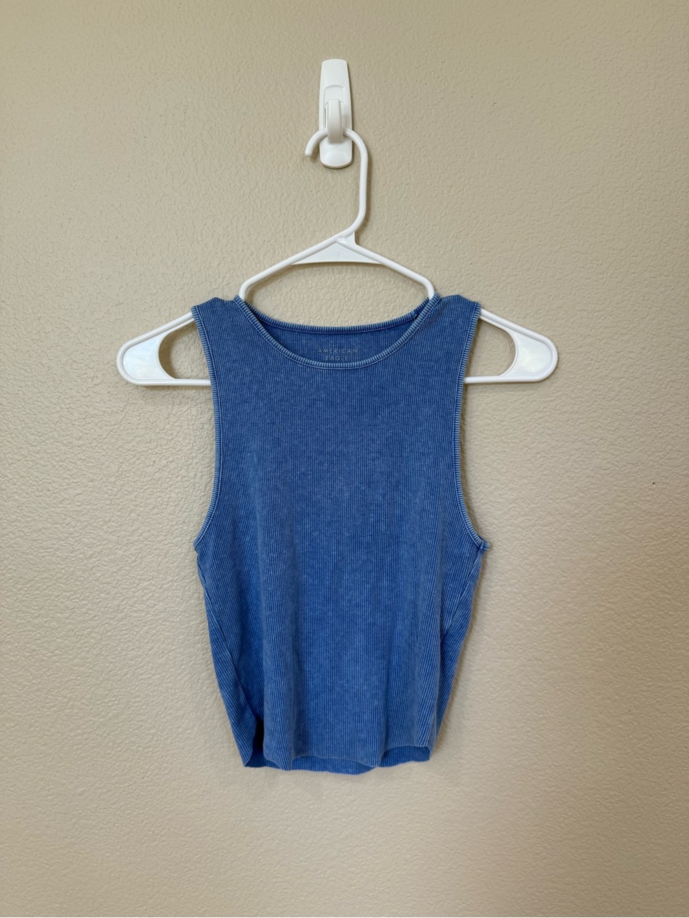 American Eagle Outfitters Blue Ribbed Tank Top